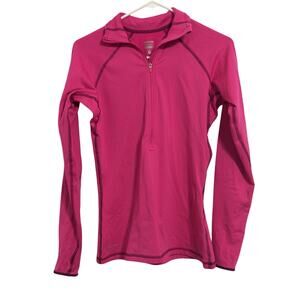 Nike Pro Women’s Size M Pink Dri-Fit Long Sleeve 1/2 Zip Athletic Pullover